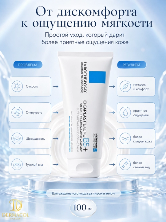 Уходовый крем-бальзам для лица и тела всей семьи La Roche Cicaplast Baume B5 100мл