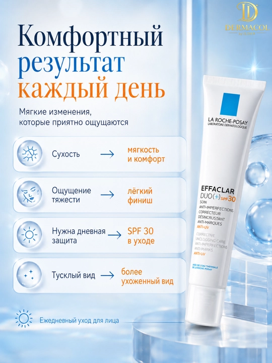 Уходовый крем для ежедневного ухода за лицом La Roche Effaclar Duo SPF30 40 мл