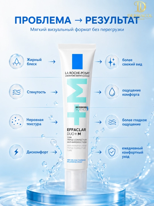 Крем для жирной и комбинированной кожи лица La Roche Effaclar Duo M 40 мл
