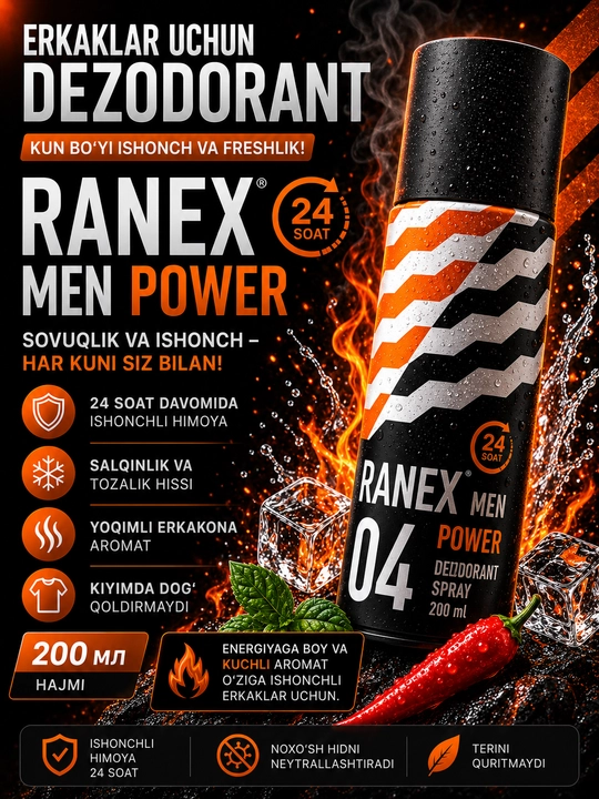 RANEX мужской антиперспирант (men) 200 мл