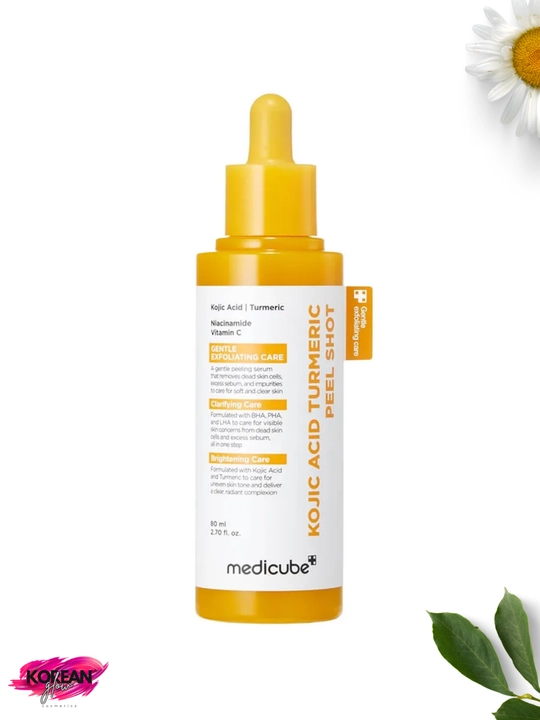 Koy kislotasi va kurkuma qo‘shilgan Medicube Kojic Acid Turmeric Peel Shot 80 ml piling-zardobi