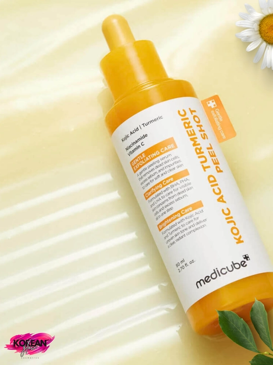 Koy kislotasi va kurkuma qo‘shilgan Medicube Kojic Acid Turmeric Peel Shot 80 ml piling-zardobi