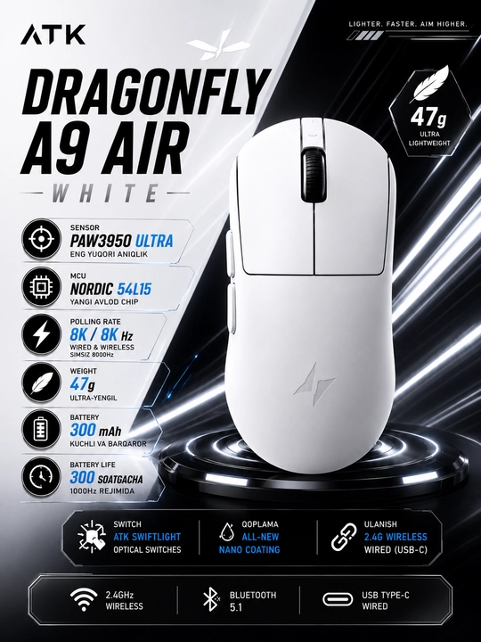 ATK Dragonfly A9 Air White - 