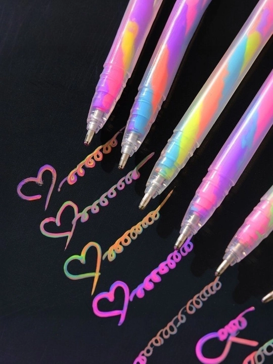 Декоративные гелевые ручки (чёрные), дизайн: тюльпан, панда и другие