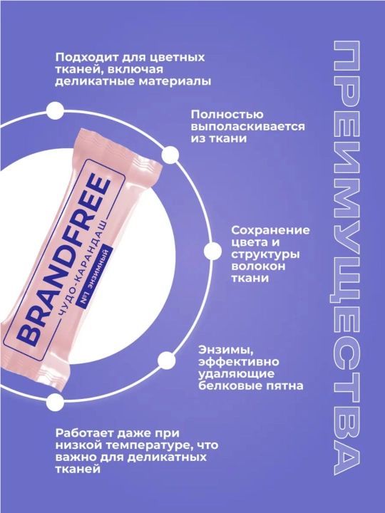 Enzim va kislorod qalamlari to‘plami dog‘ ketkazuvchi tozalagichlar BRANDFREE