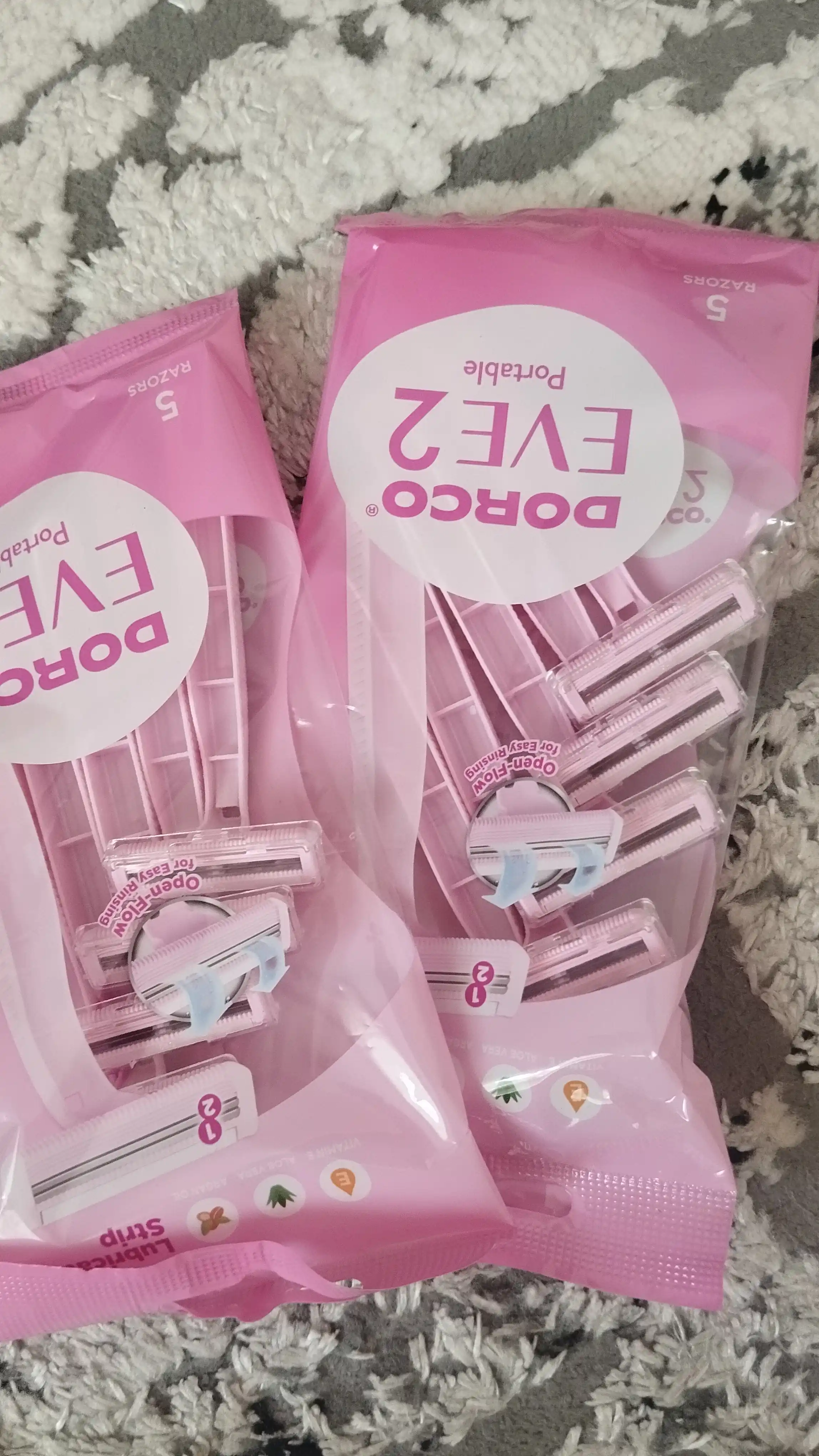 Bir martalik ayollar ustara DORCO EVE 2, yumshoq qadoq, 5 dona