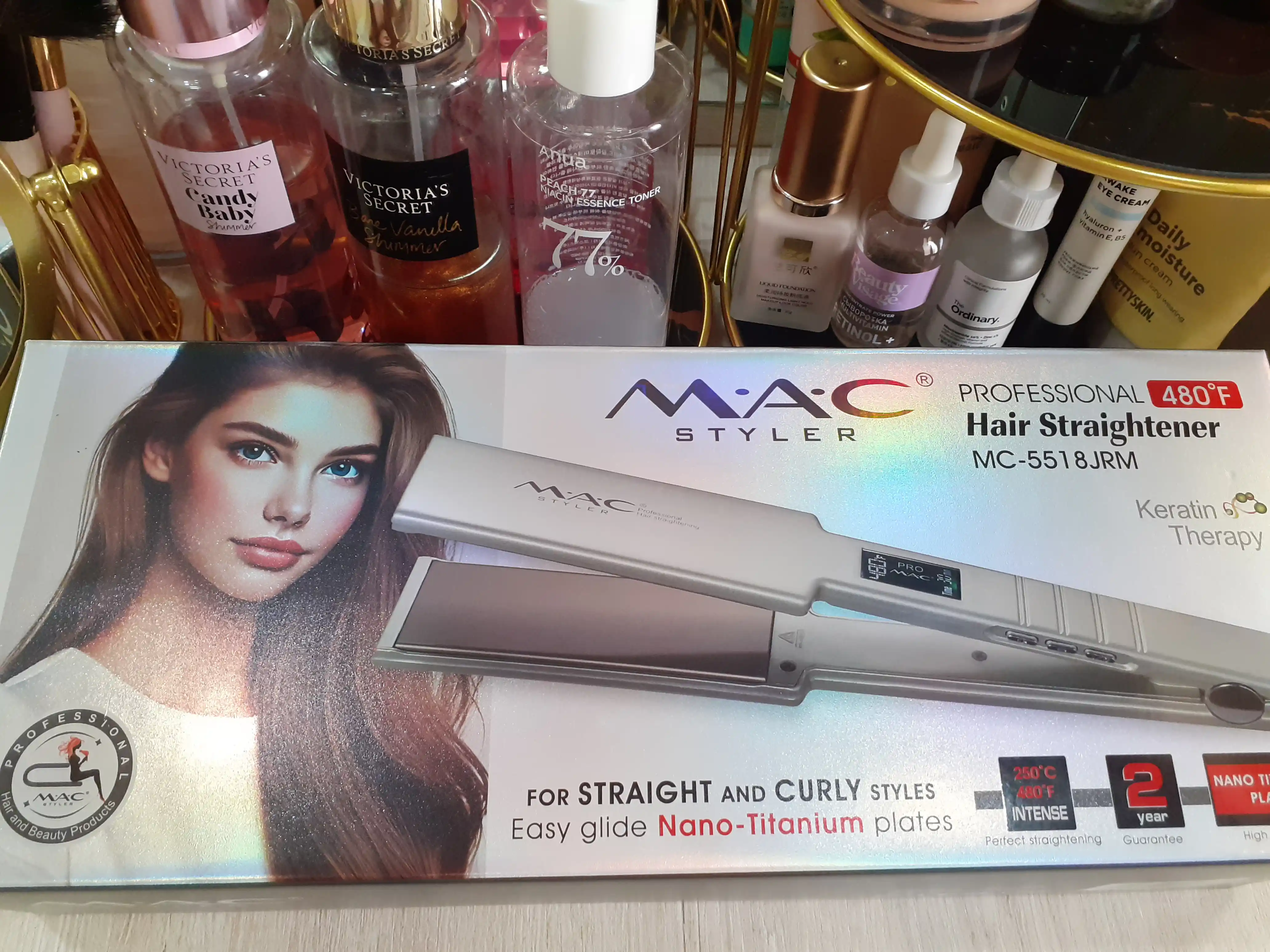 Выпрямитель для волос MAC Styler 5518, керамическое покрытие, быстро нагревается, 450°F
