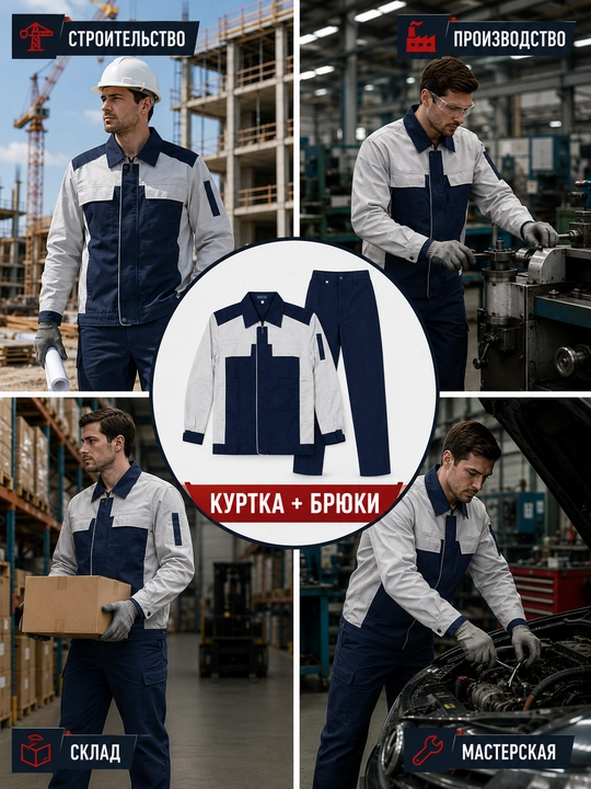 Erkaklar uchun ish kiyimi to‘plami, qurilish va ishlab chiqarish uchun maxsus kiyim, M–4XL