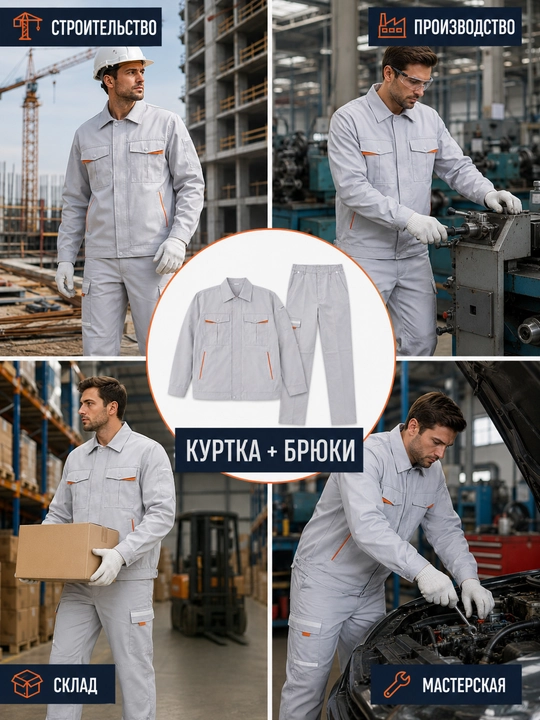 Erkaklar uchun ish kiyimi to‘plami, qurilish va ishlab chiqarish uchun maxsus kiyim, M–4XL
