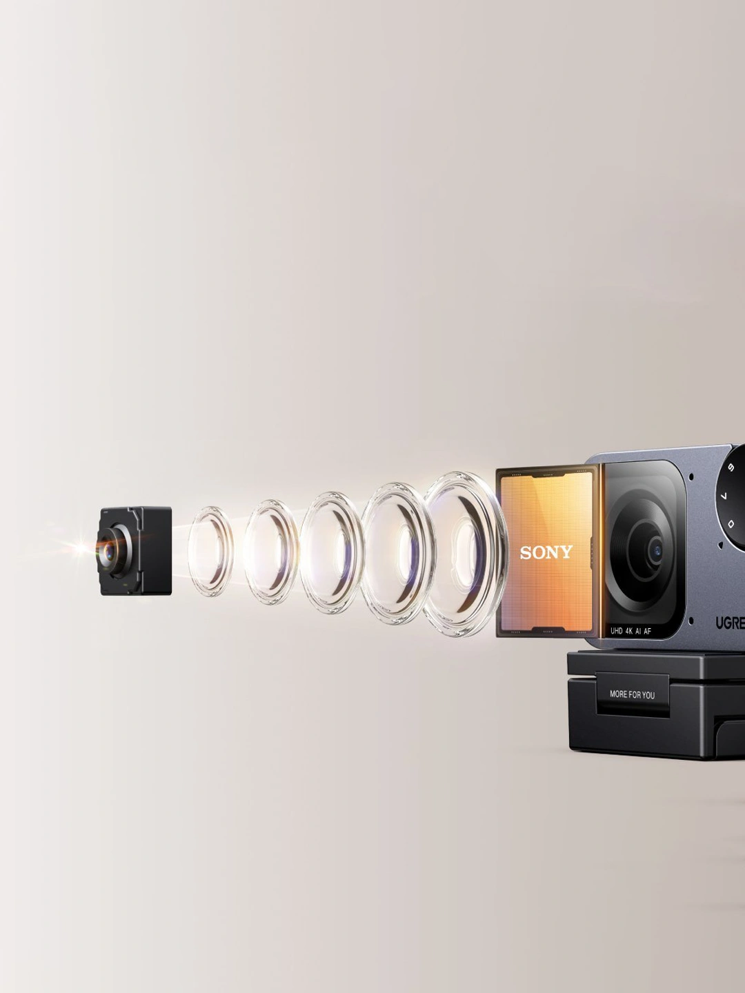 UGREEN FineCam Pro 4K Web kamera 30FPS AI sensor avtofokus shovqin bostiruvchi 2