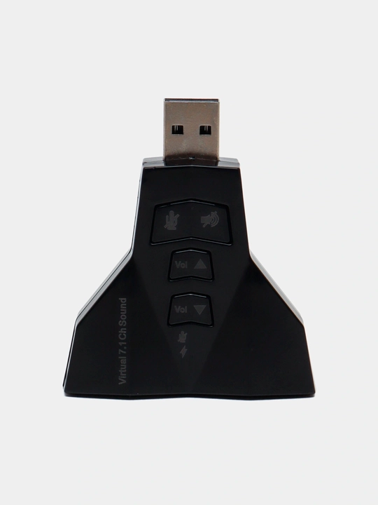 Quloqlik va mikrofon uchun USB 7.1 tovush kartasi
