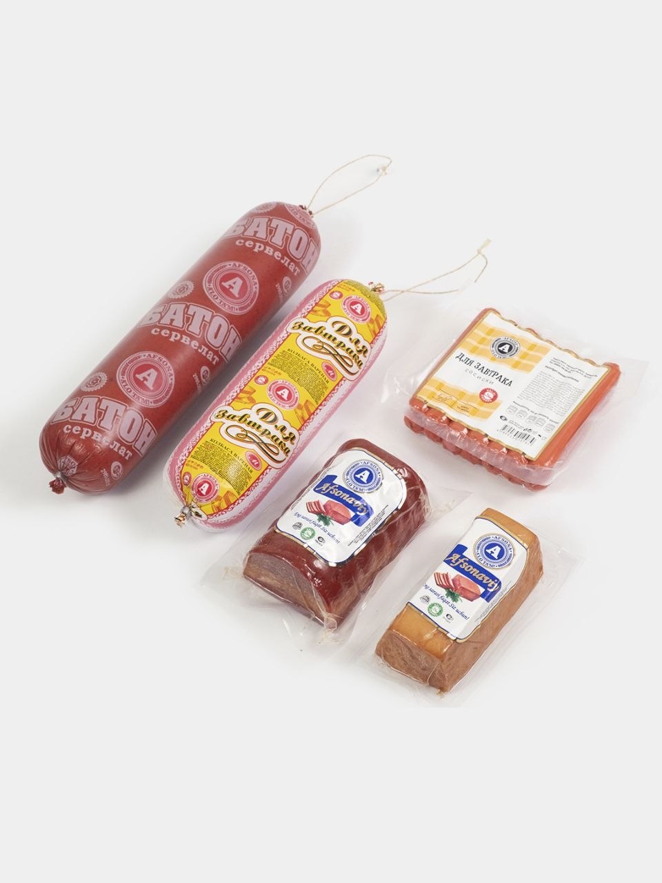 Afsona halol go‘sht mahsulotlari to‘plami: servelat, kolbasa va sosiskalar - 