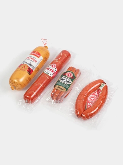 Мясной набор Afsona халяль: докторская, Milano, охотничьи колбаски и купаты - 