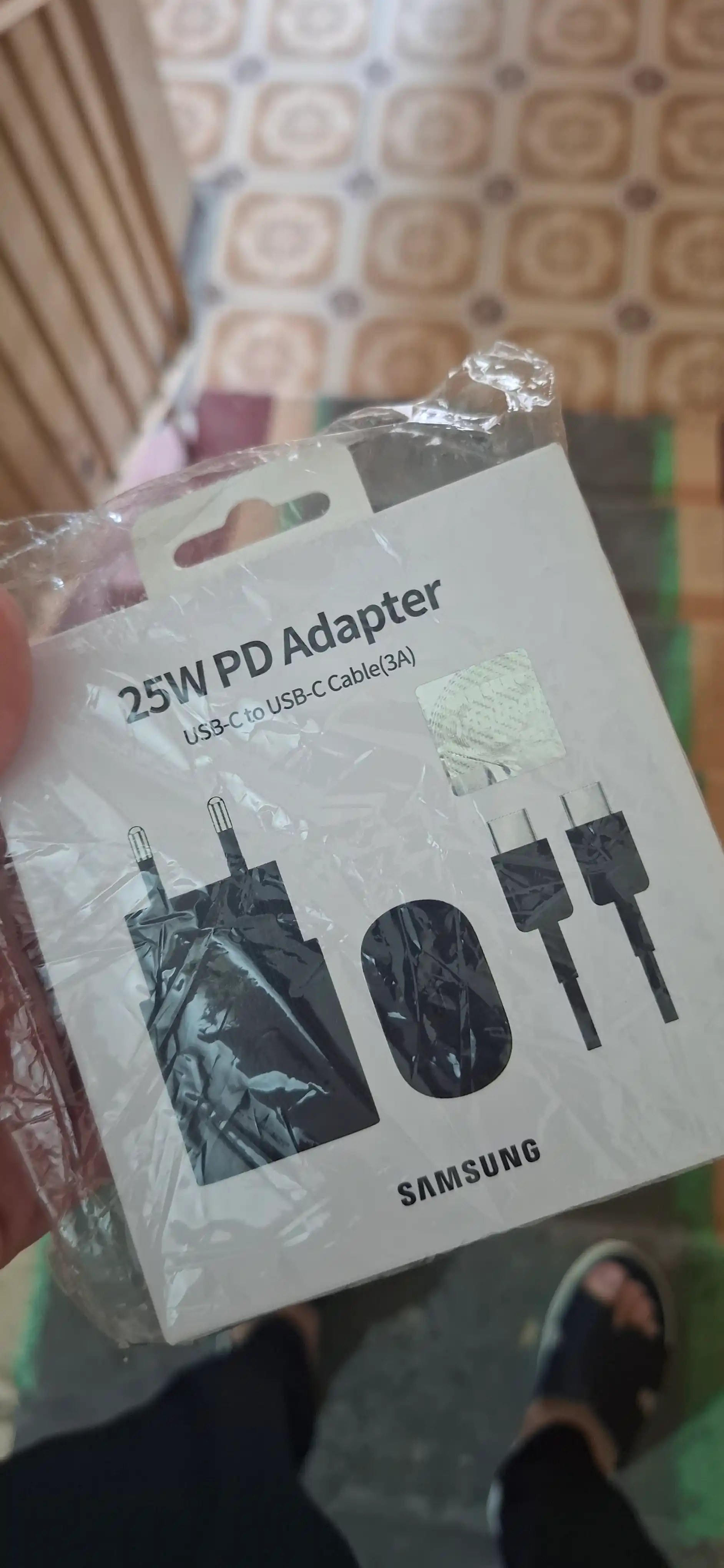 Адаптер, зарядное устройство 25WT/Ватт PD быстрозаряжающий с кабелем Type-C 5A