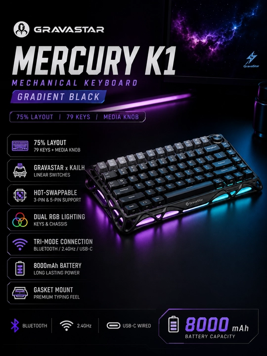 GRAVASTAR MERCURY K1 (GRADIENT BLACK)