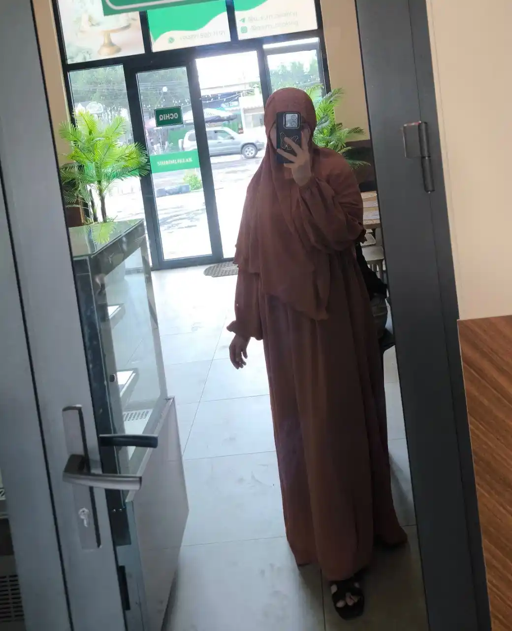 Abaya, ximar, hijobli ko'ylak + himar, umra ziyorati uchun, o'lcham oversayz 42-52