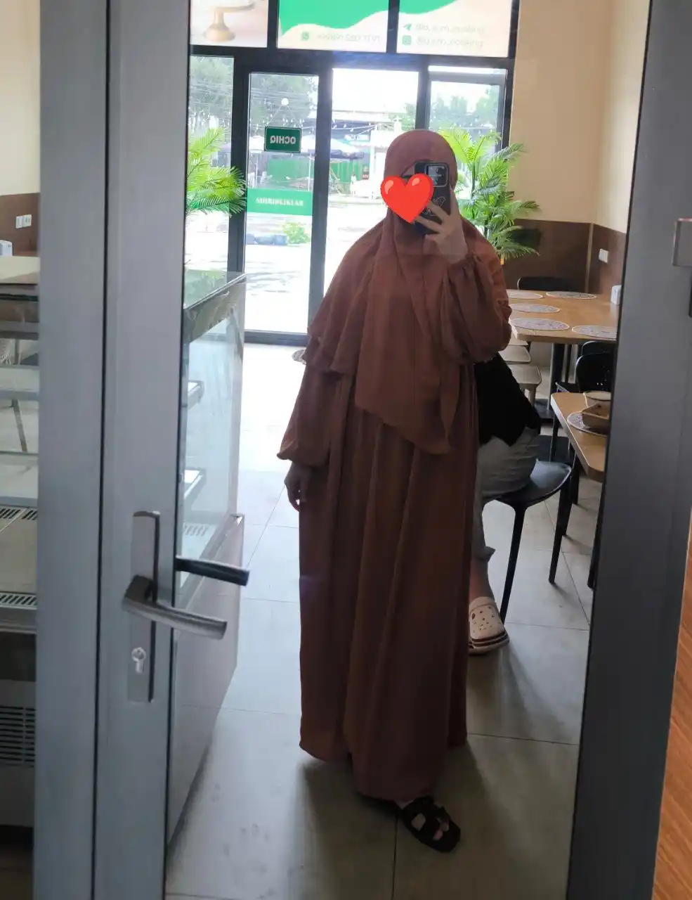 Abaya, ximar, hijobli ko'ylak + himar, umra ziyorati uchun, o'lcham oversayz 42-52