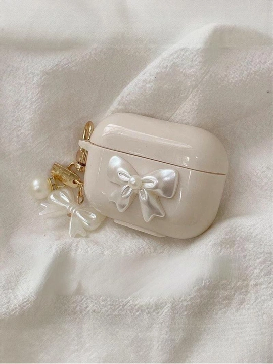 Текстурированный чехол для AirPods с объемным 3D цветком