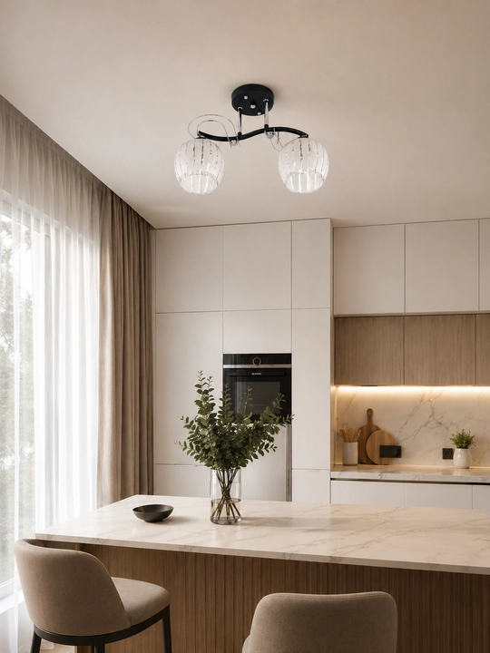 Shift lyustra  2/3/5 plafonli , 25 m² gacha yoritish, E27 patron, har interyerga mos