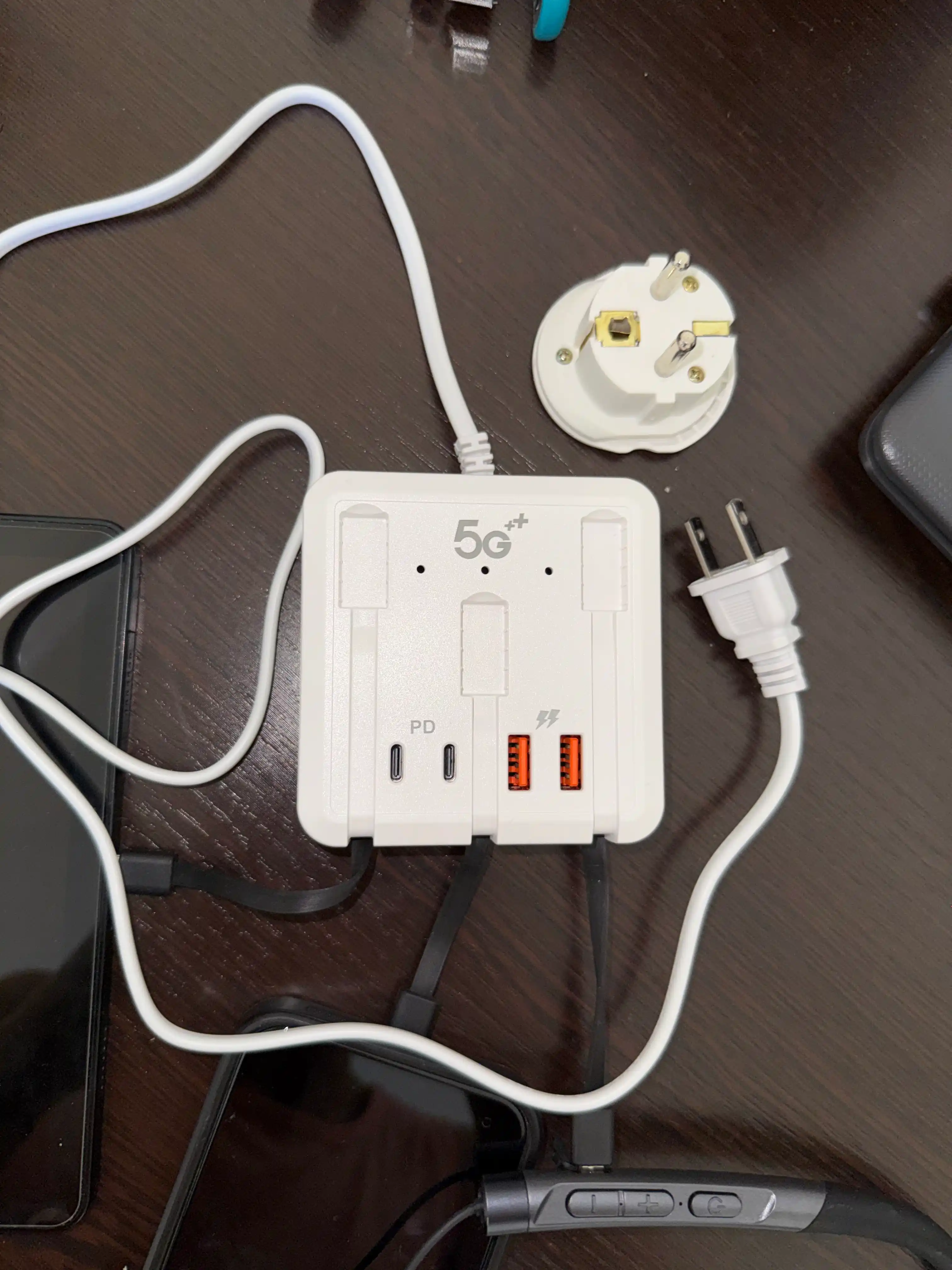 Universal zaryadlovchi 66W 5 ta 1 da, Type-C, Lightning, Micro USB kabel +sovg‘a adapter