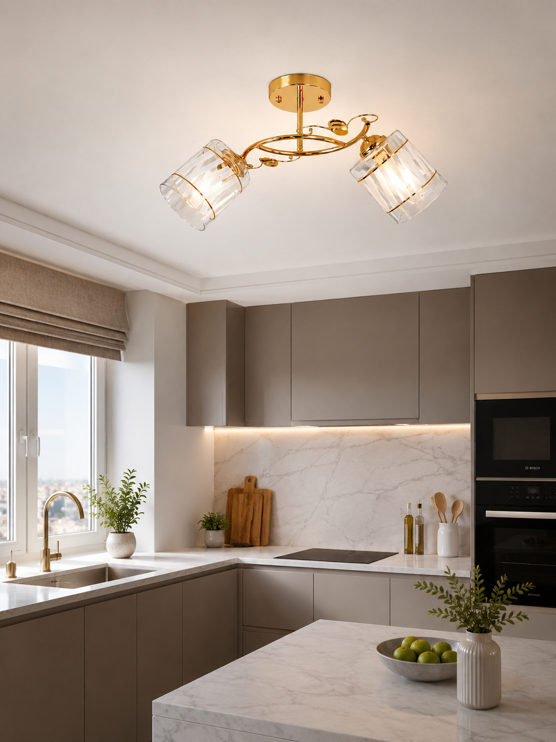 Shift lyustra  2/3/5 plafonli , 25 m² gacha yoritish, E27 patron, har interyerga mos