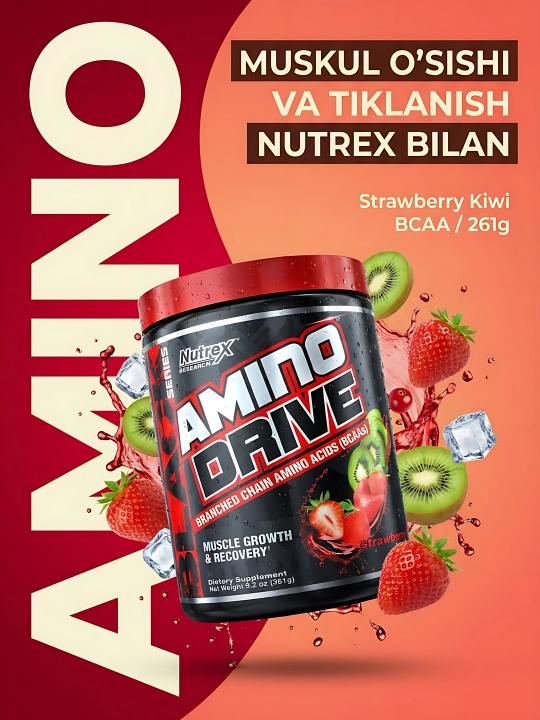 Nutrex Amino Drive qulupnay-kivi, 261 g - 