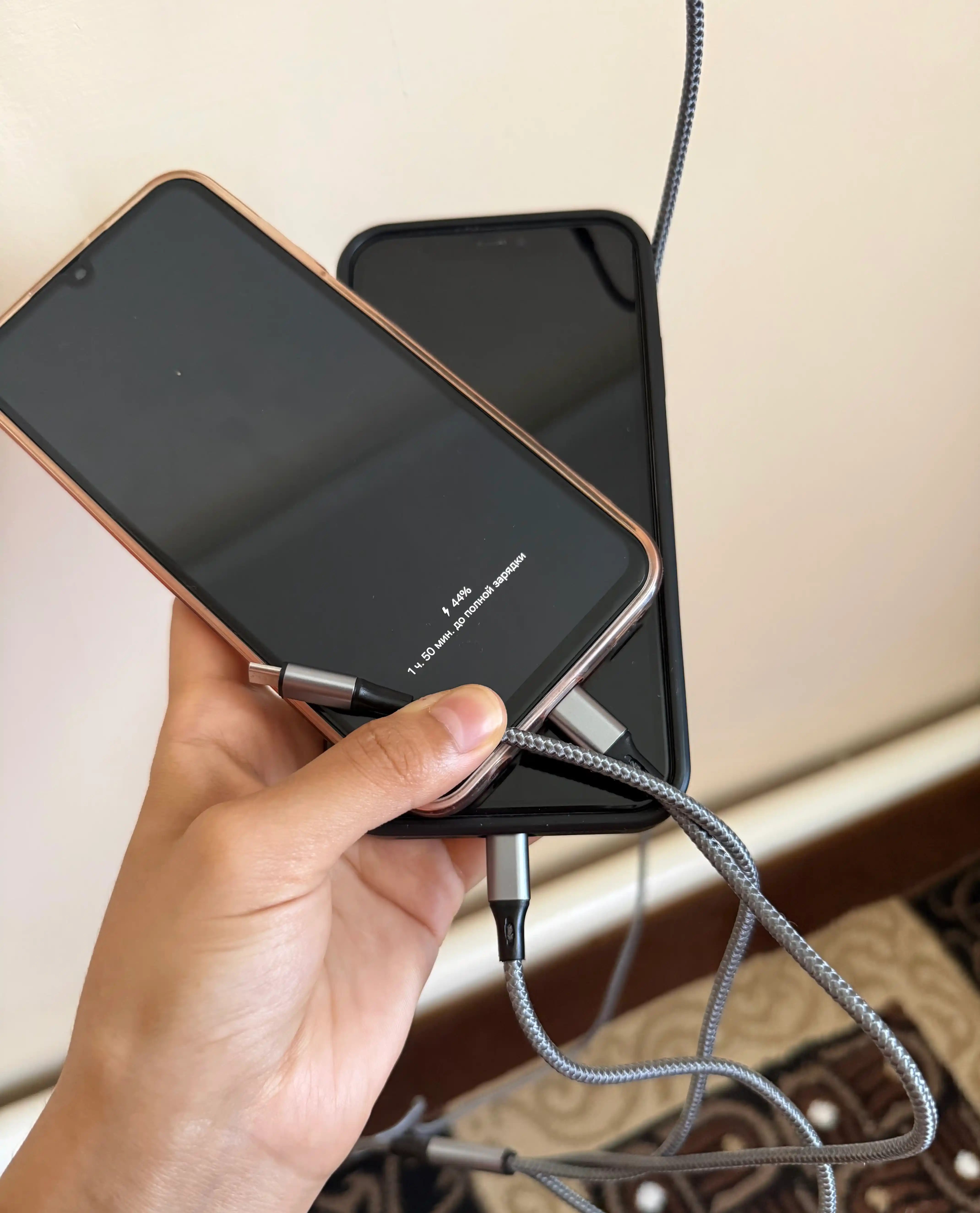 Кабель для зарядки 3 в 1, Type-C + Lightning + Micro USB 1.3 м
