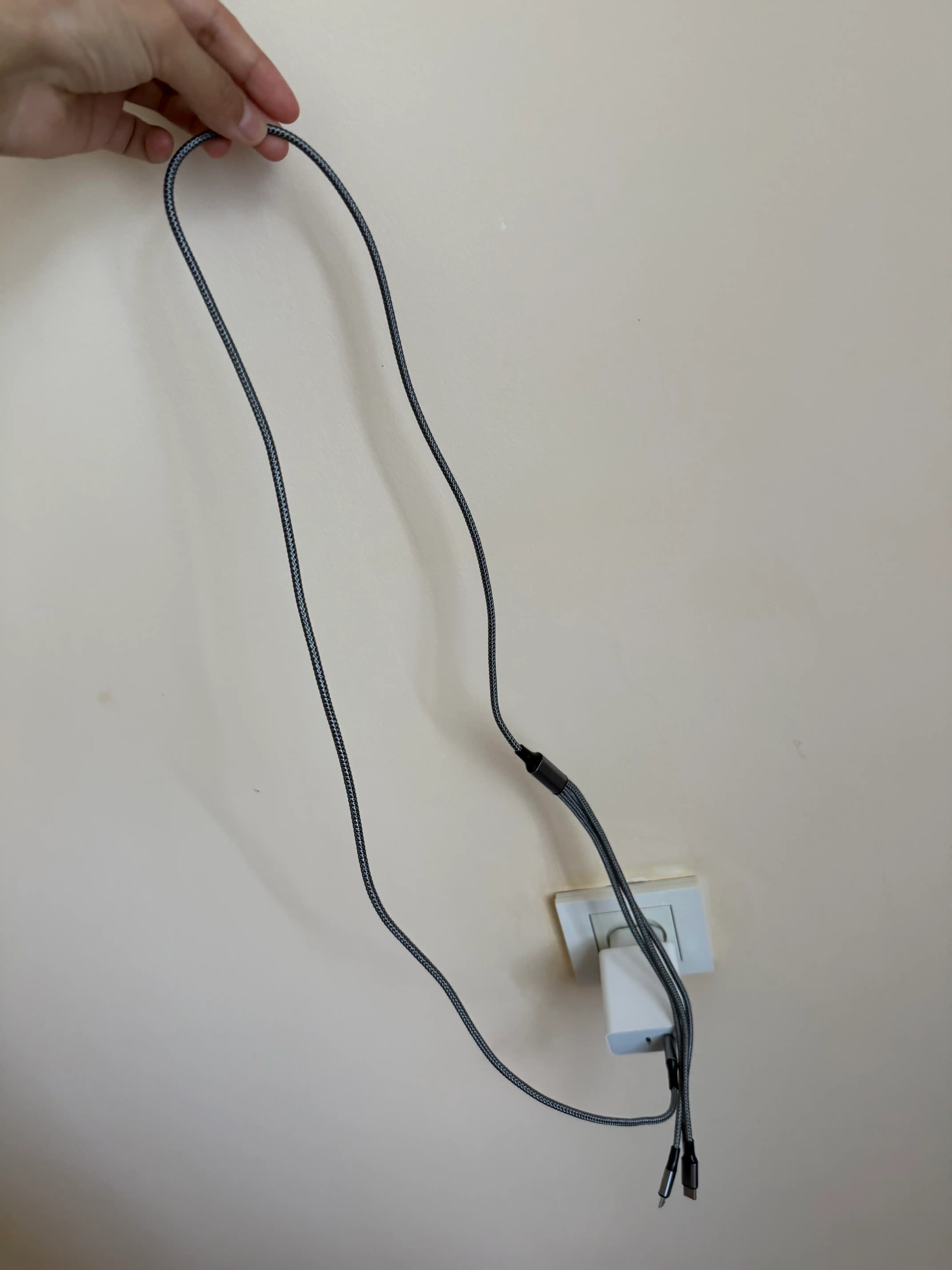 Кабель для зарядки 3 в 1, Type-C + Lightning + Micro USB 1.3 м