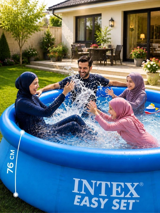Intex надувной семейный бассейн для дачи, двора и летнего отдыха