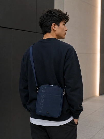Мужская сумка Lacoste Crossbody через плечо, компактная повседневная