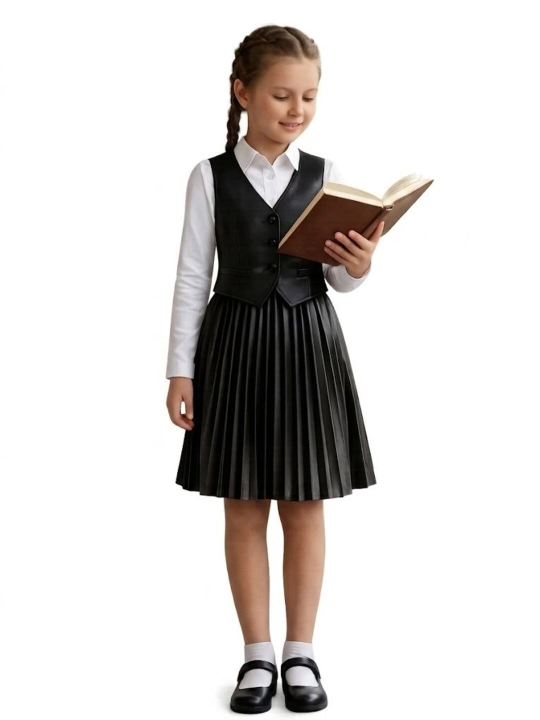 Школьная юбка для девочек 9-10 лет, классическая школьная юбка, Сезон весна-осень  - 