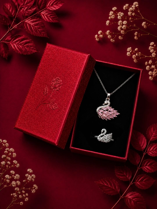Ayollar va qizlar uchun sovg‘a qutisi bilan Swarovski sovg‘a to‘plami - 