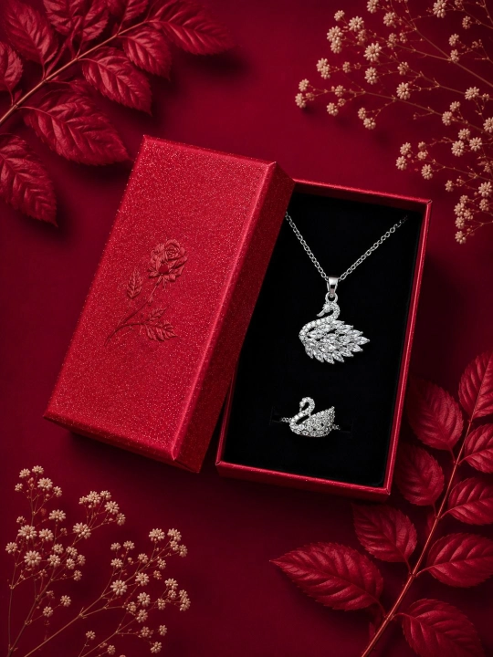 Ayollar va qizlar uchun sovg‘a qutisi bilan Swarovski sovg‘a to‘plami - 