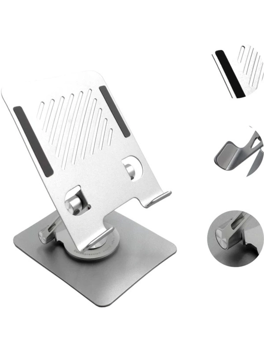 Noutbuk va planshet uchun metall podstavka STAND L8, 360° aylanadigan stend - 