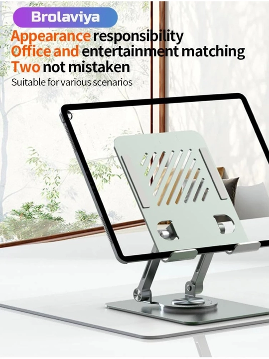 Noutbuk va planshet uchun metall podstavka STAND L8, 360° aylanadigan stend