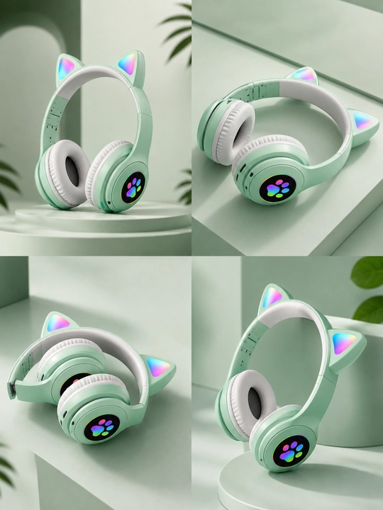 CAT STN-28 RGB Mushuk Quloqli Simsiz Quloqchin, Bluetooth va Mikrofonli
