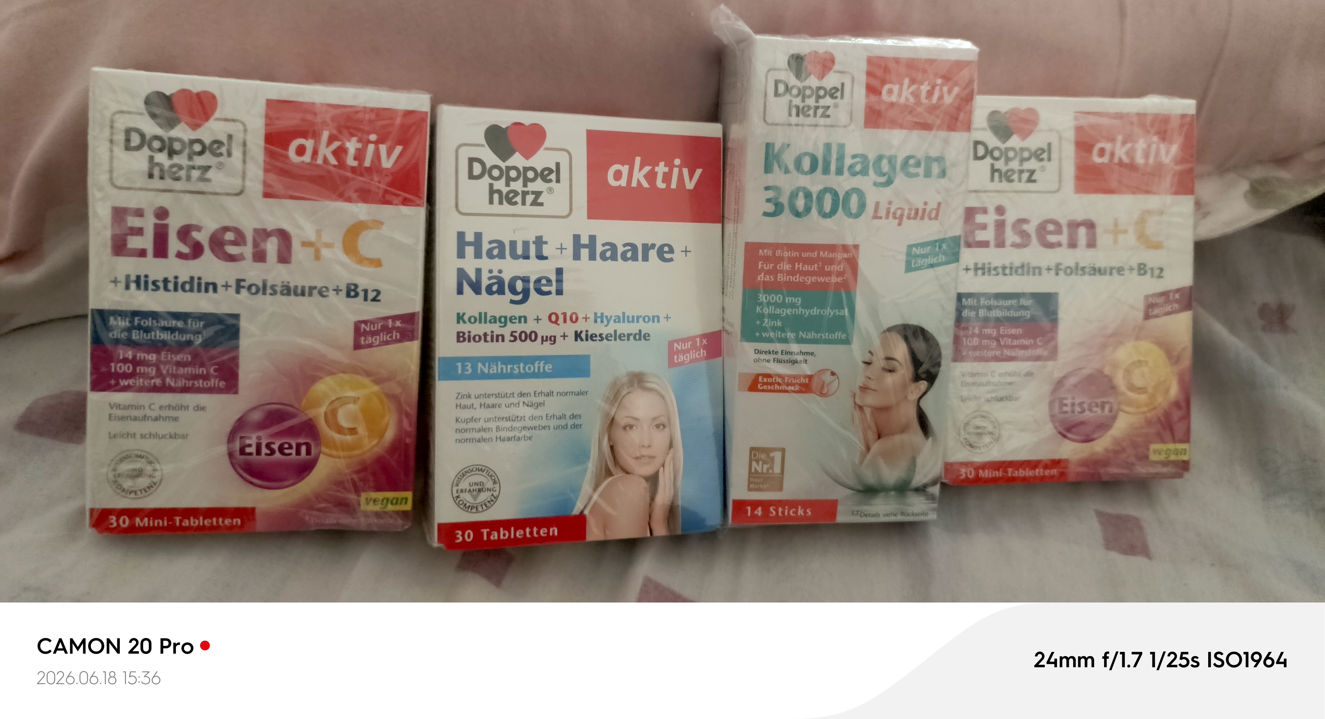 Doppelgerz Aktiv Temir moddasi + C + gistidin + foliy kislotasi tabletkalar №30