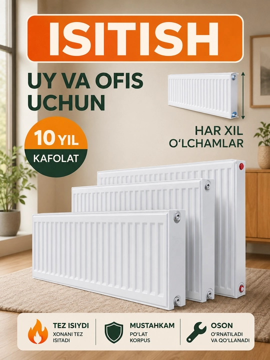 Standart panelli radiator isitgichi - 