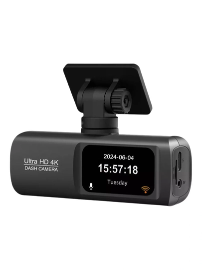 Videoregistrator 4K GPS Wi-Fi, 2 kamera, Parking Monitoring, G-Sensor, 64GB MicroSD bilan 2