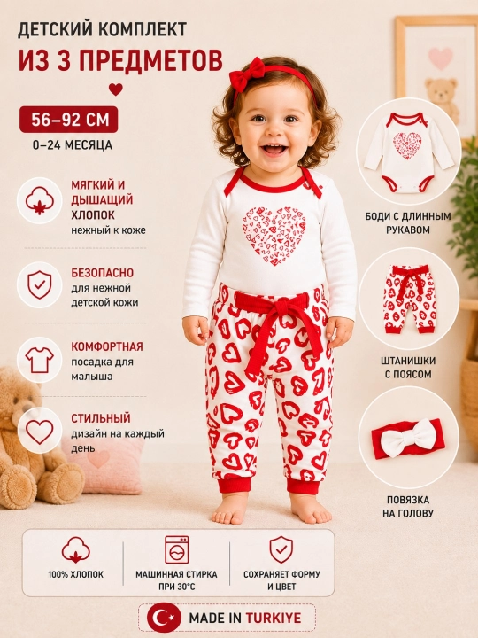 Kichkintoylar uchun 3 ta buyumdan iborat ajoyib to‘plam - 