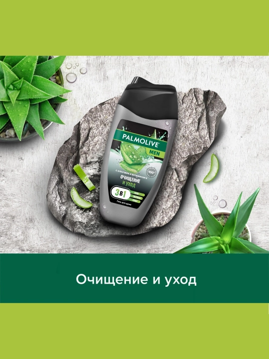 Гель для душа Palmolive Men, очищение и уход, 250 мл