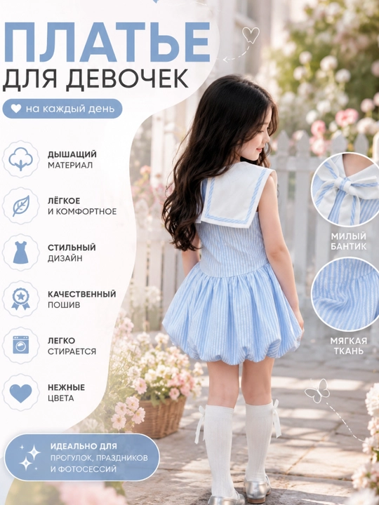 Летнее красивое платье для девочек