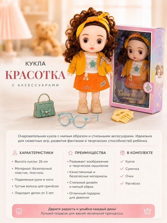Aksessuarli kolleksion qo‘g‘irchoq
