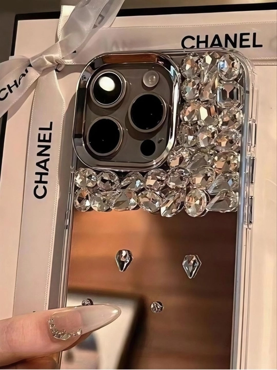 Чехол на iPhone с кристаллами, роскошный блеск - 