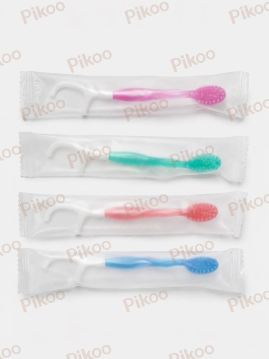 Bir martalik tish cho‘tkasi sayohat uchun tish to‘plami pasta va flosser 5 tasi 1 da4/8/12