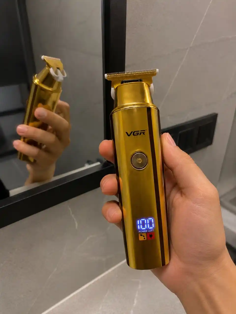 VGR professional soch olish mashinkasi, soch va soqol uchun simsiz trimmer
