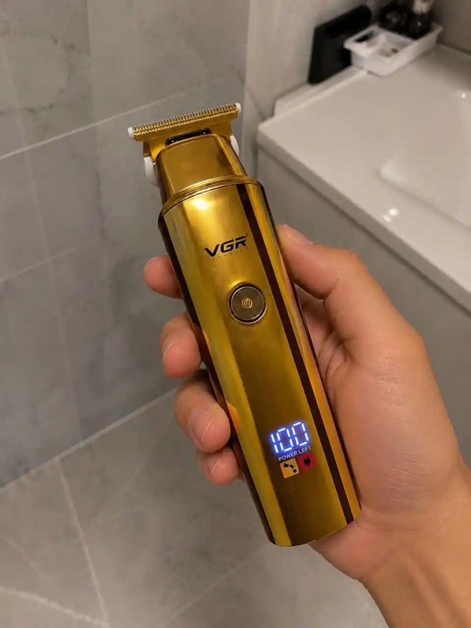 VGR professional soch olish mashinkasi, soch va soqol uchun simsiz trimmer