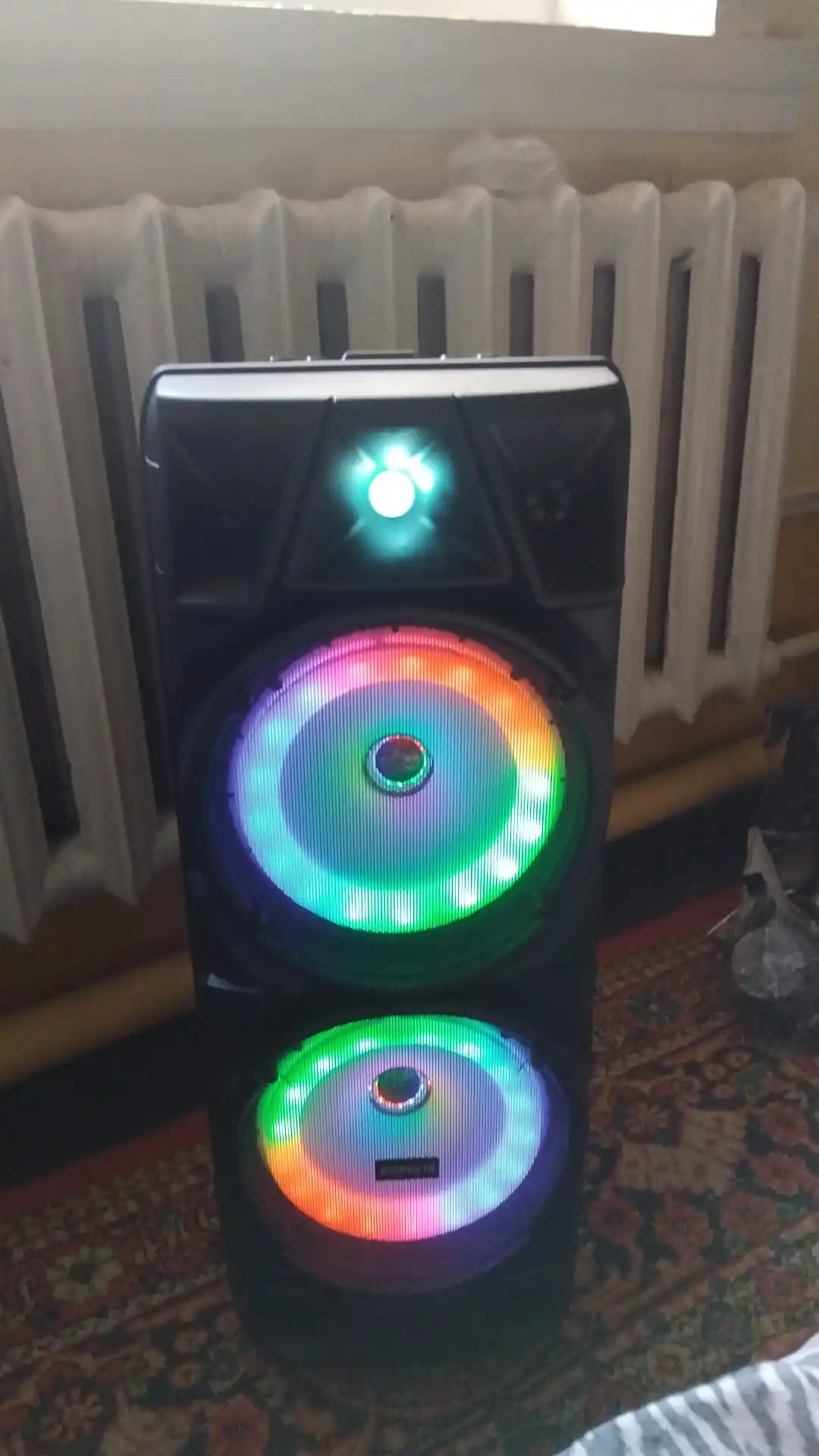 Karaoke uchun mikrofonli FIDGO portativ Bluetooth kolonka