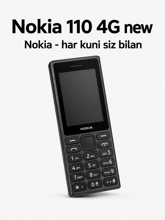 Nokia 110 4G 2 SIM-карты. Аккумулятор 1450 мАч