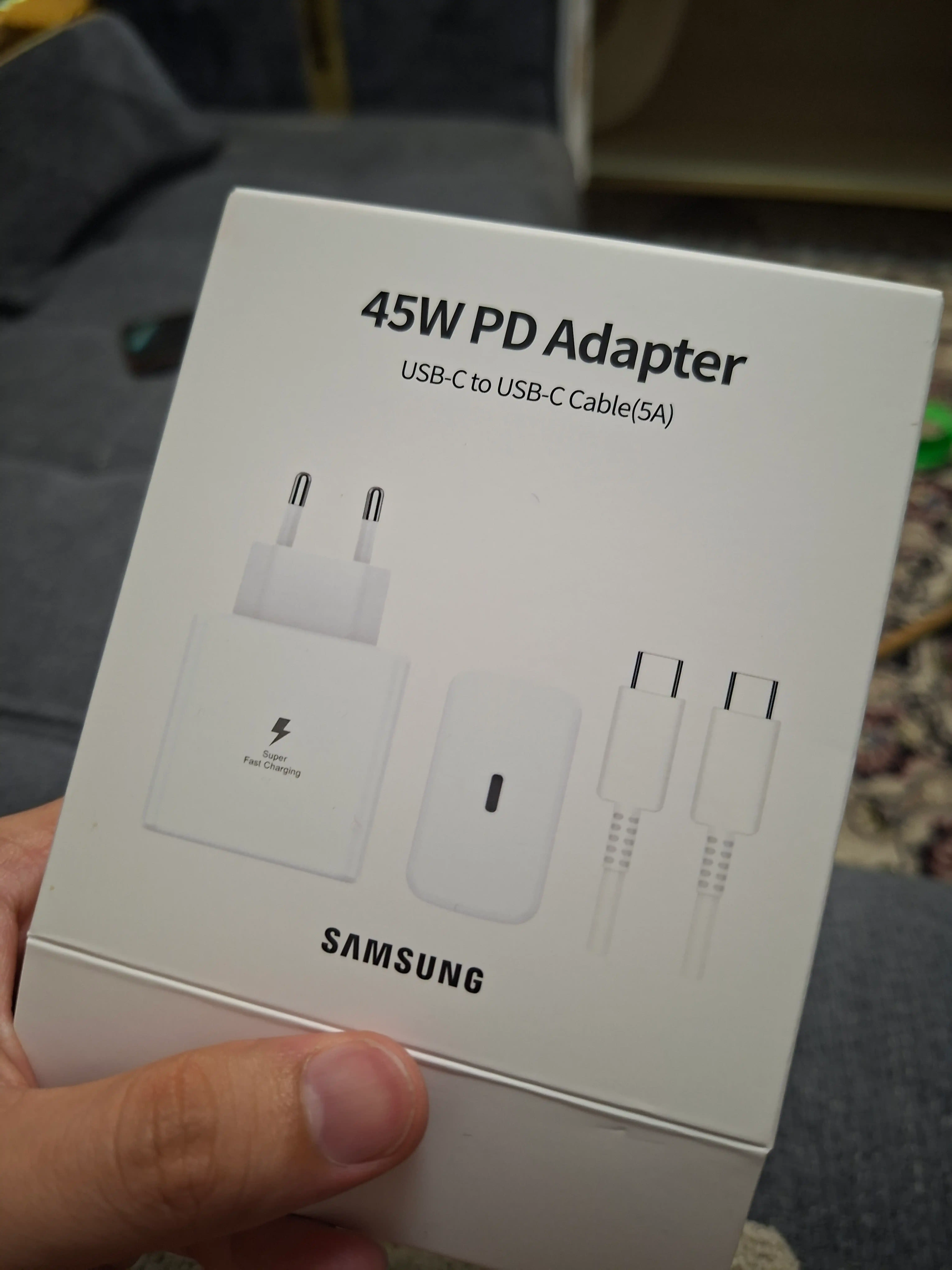 45W Zaryadlovchi Samsung Adapter (PD) + Type-C Kabel
